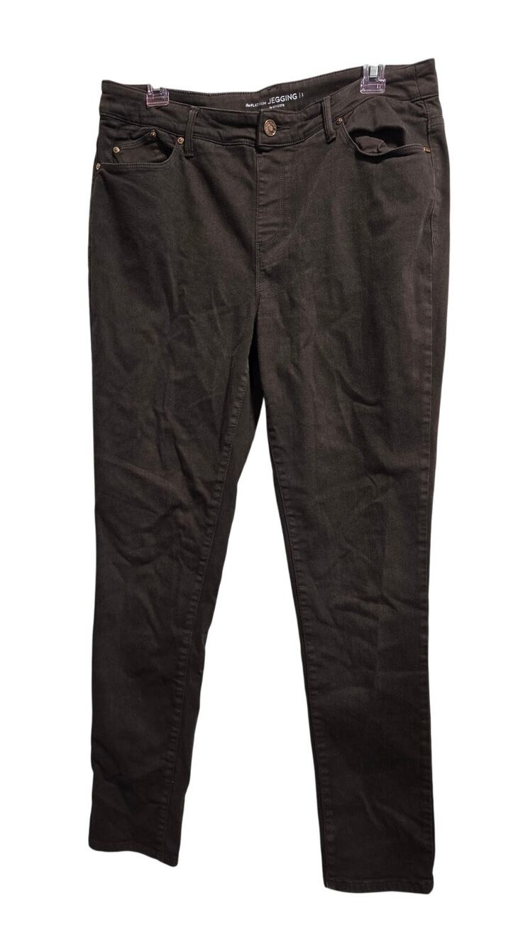 Chico Brown Denim Straight Leg Platinum Jegging Chico Size 1, US Size 12